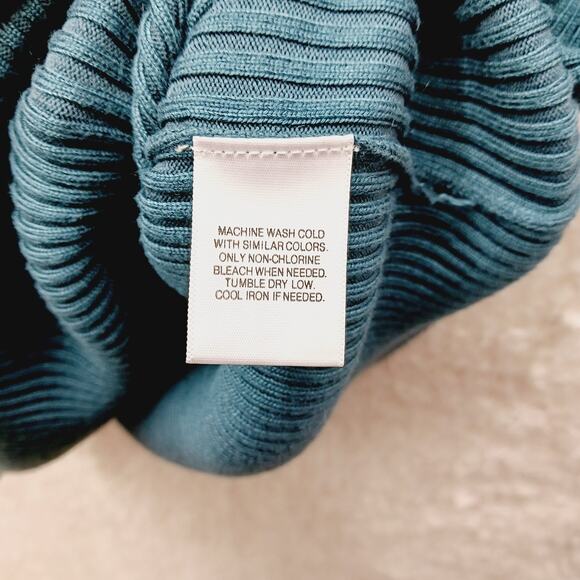 Sweater Tank XL Dark Teal Green Ribbed Minimalist Soft Girl Capsule Clean Lines - Picture 7 of 7